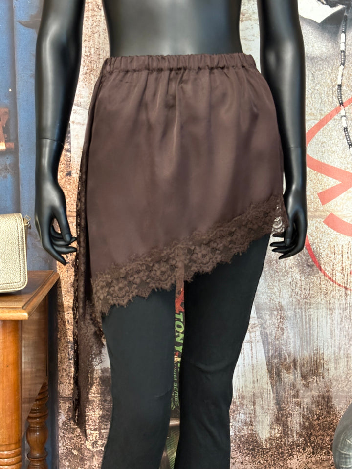 Asymmetrische Satin-Hemdstrümpfe (36/40) MADE IN 🇮🇹