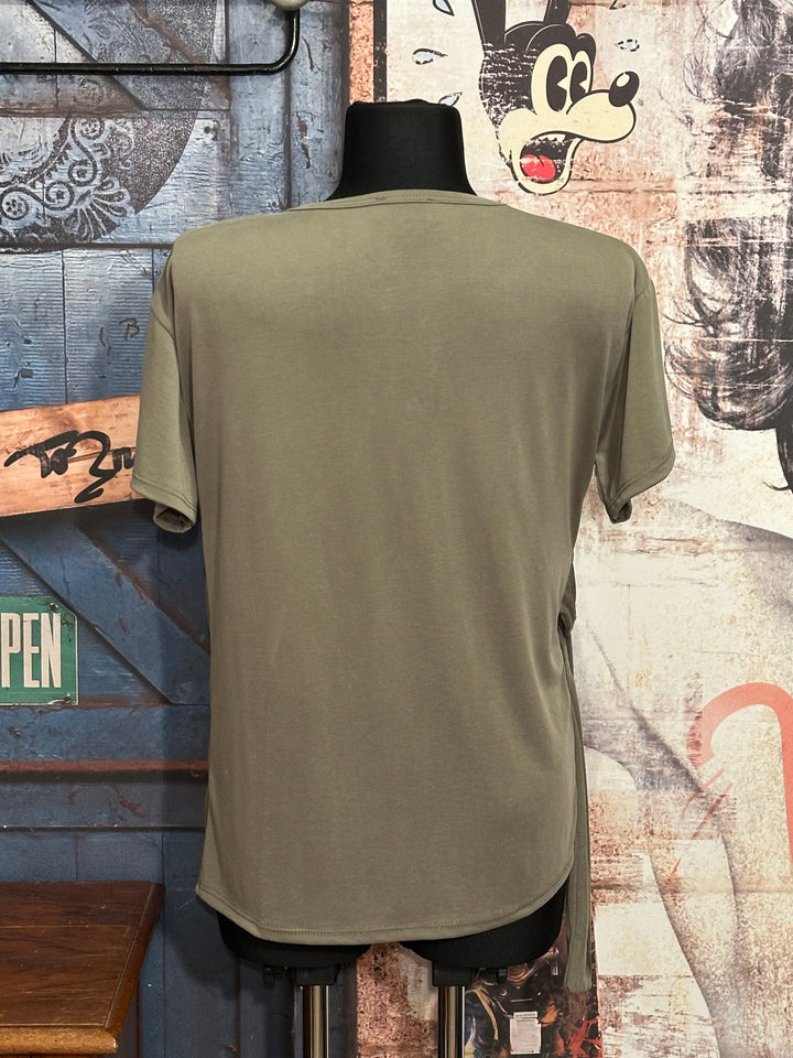 T-Shirt zum Binden khaki