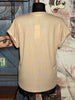 T-Shirt mit V-Ausschnitt beige/silber