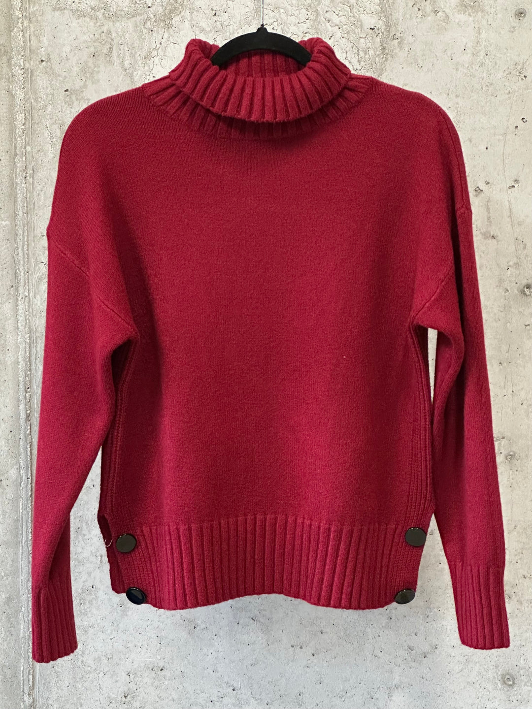 Pullover mit Schornsteinkragen & Knöpfen (36/40)