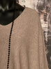 Oversize-Pullover + SIZE V-Ausschnitt taupe meliert