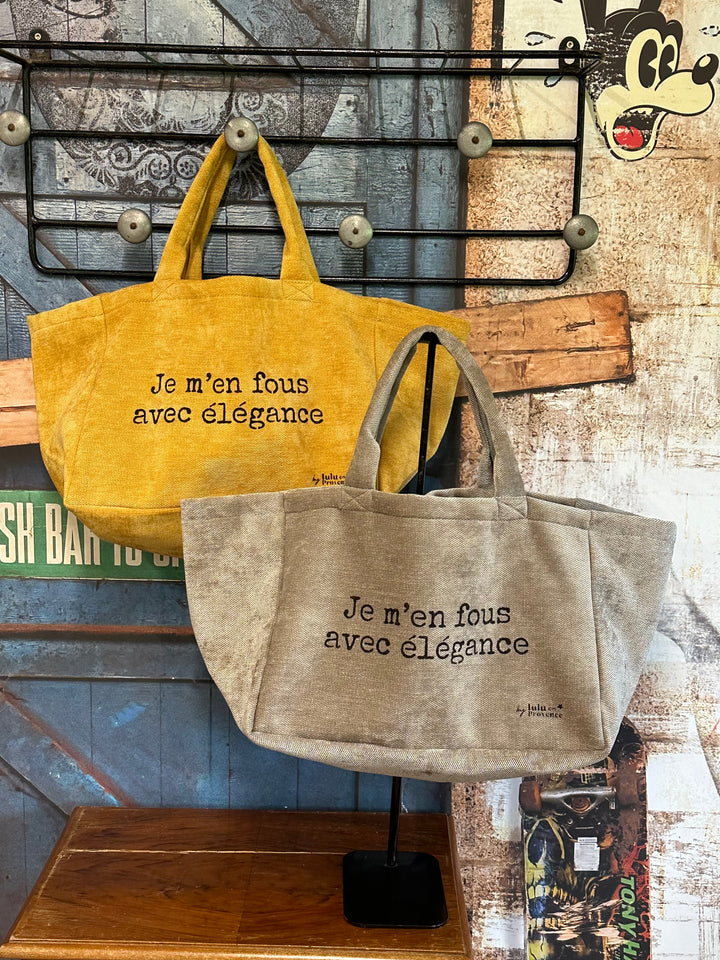 Sac/cabas Lulu "Je m'en fous avec élégance" 100% 🇫🇷