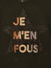 Pull "Je m'en fous" noir