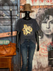 T-Shirt mit Rundhalsausschnitt in Denimblau