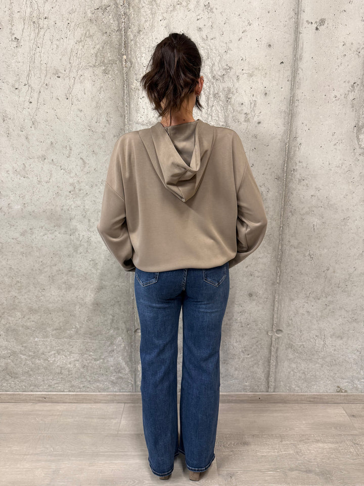 Blouson à capuche ultra fluide (38/42) MADE IN ITALY