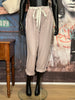 Pantalon 50% lin & 50% coton parme