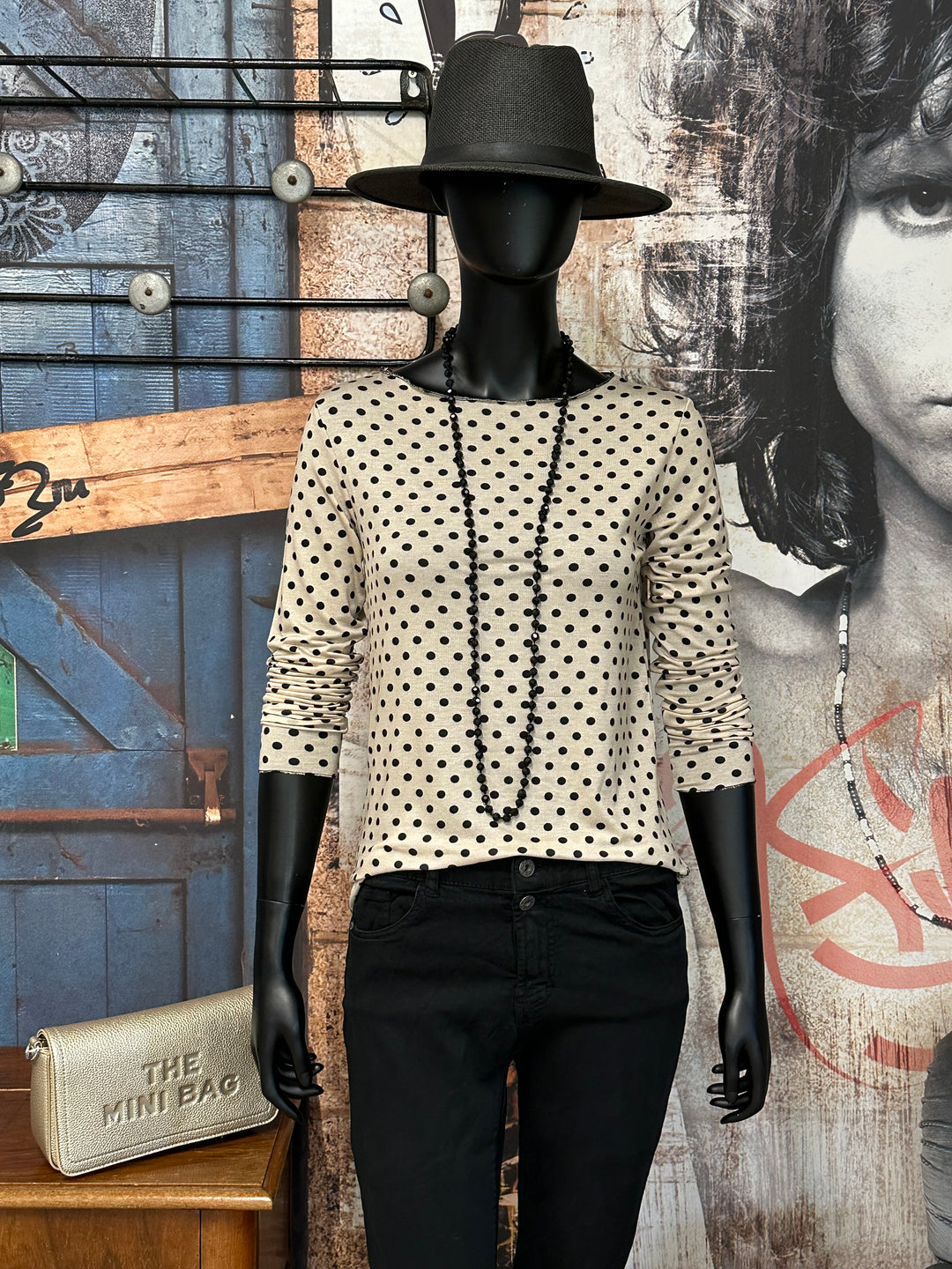 Unterziehpullover bedruckt mit "Punkten" (36/40) MADE IN 🇮🇹