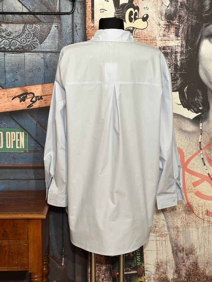 Bluse + SIZE 100% Baumwolle hellblau