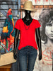 T-shirt vintage 100% coton rouge