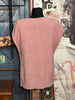 Tanktop + size V-Ausschnitt rosa Vintage