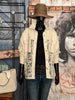 Veste/chemise brodée beige