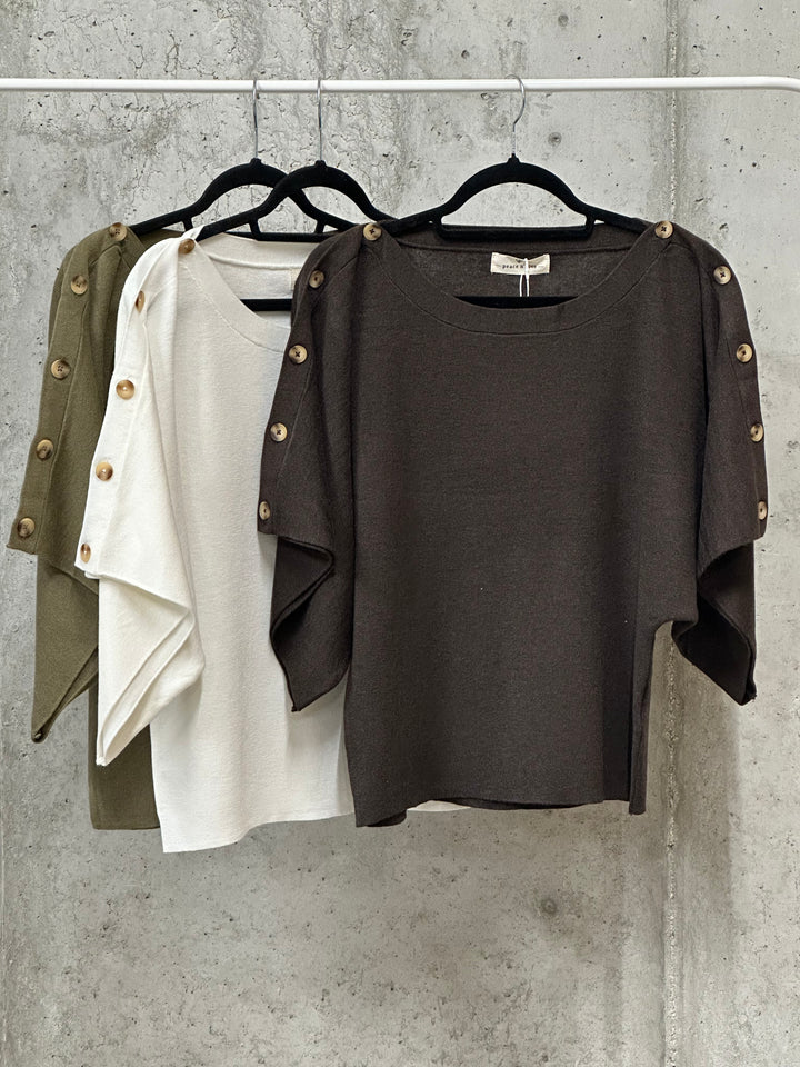 Pull "Cléa" col bateau &amp; bouton (38/42)