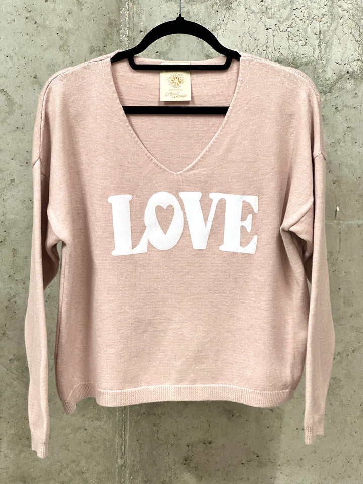 Pull « LOVE » col V 36/42 MADE IN ITALY