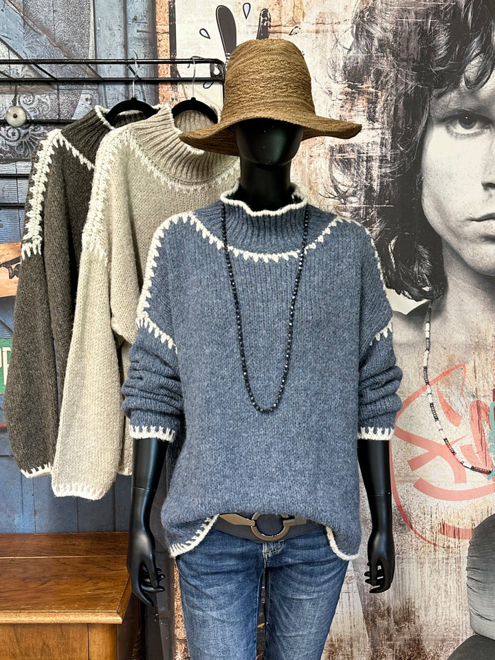 Pull en maille style "Norvégien" (38/44) MADE IN 🇮🇹