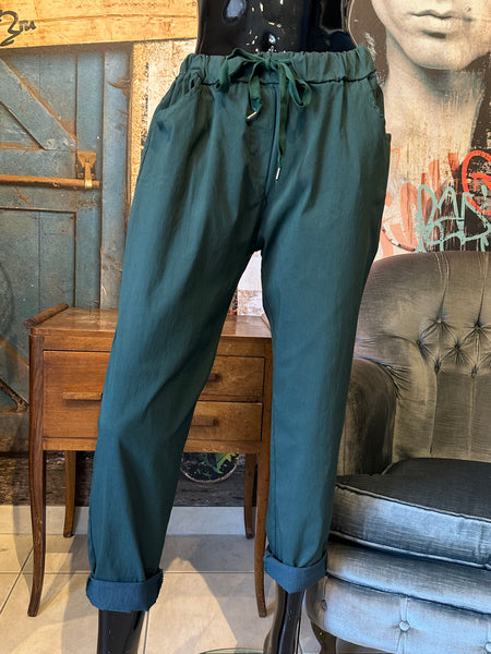 Pantalon jogg vert sapin taille 44 à 48