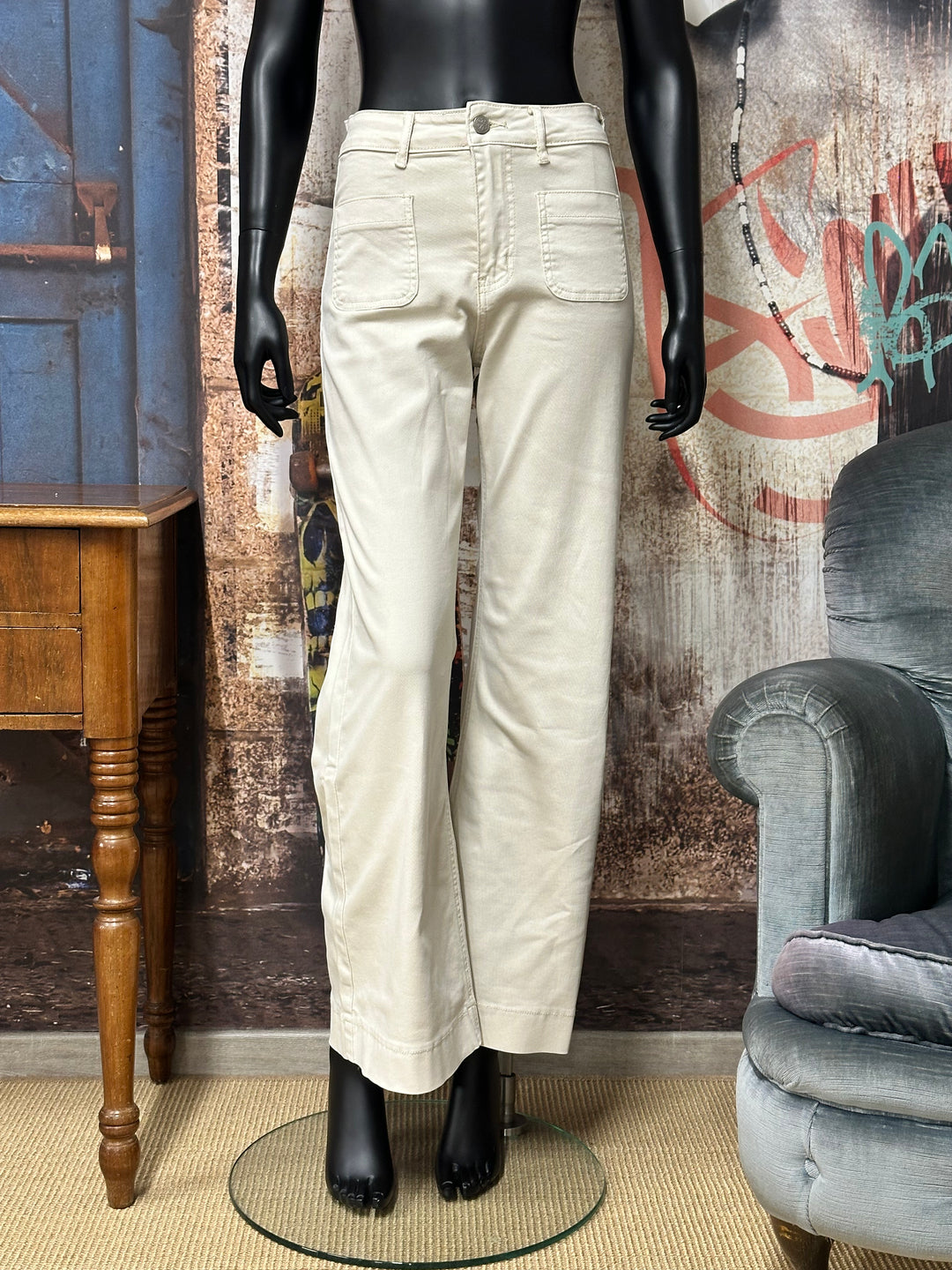 Jeans mit weitem Bein im Retro-Look und bequemer Passform (36 ➡️ 44)