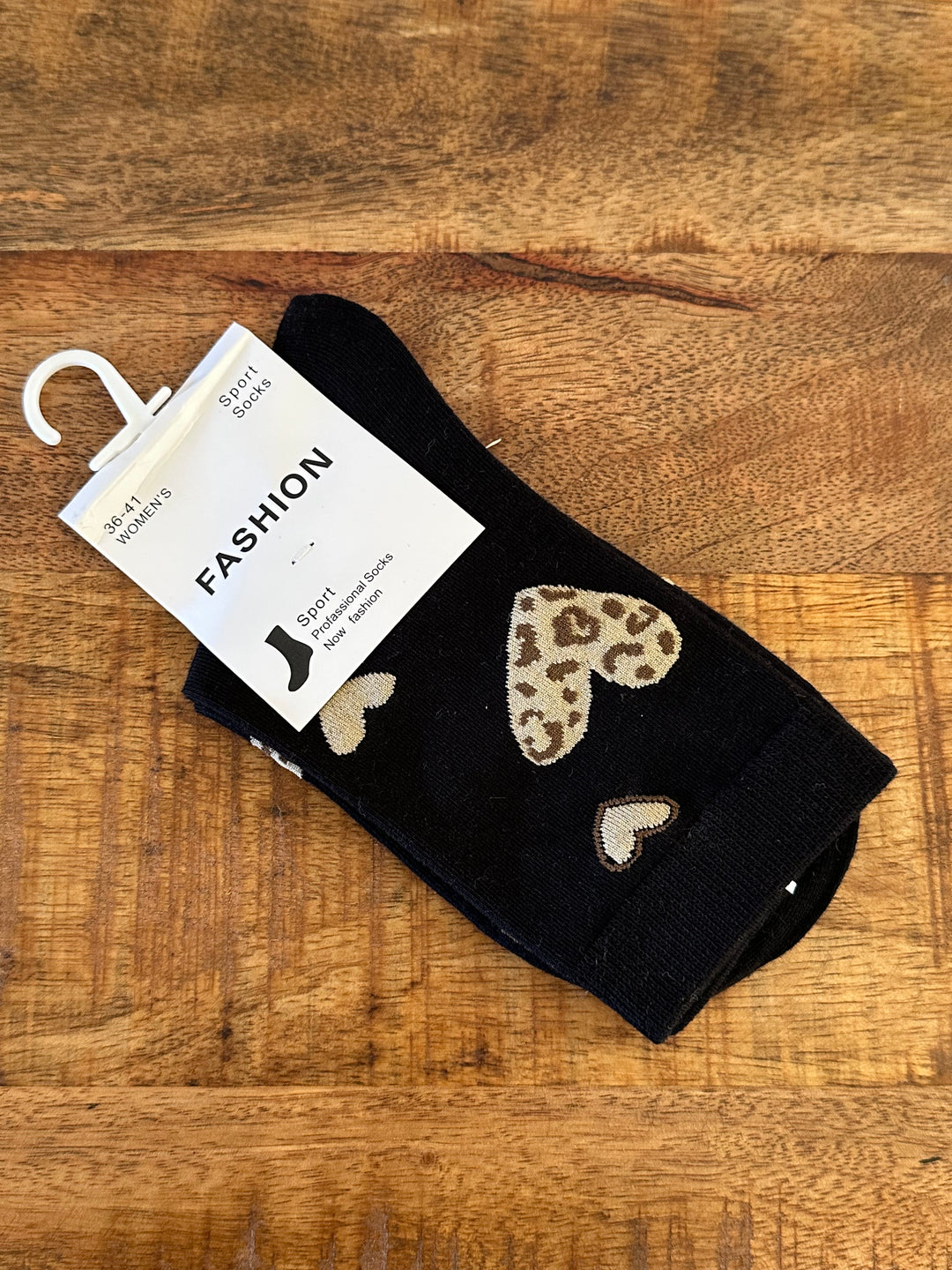 Chaussettes "coeurs léo"