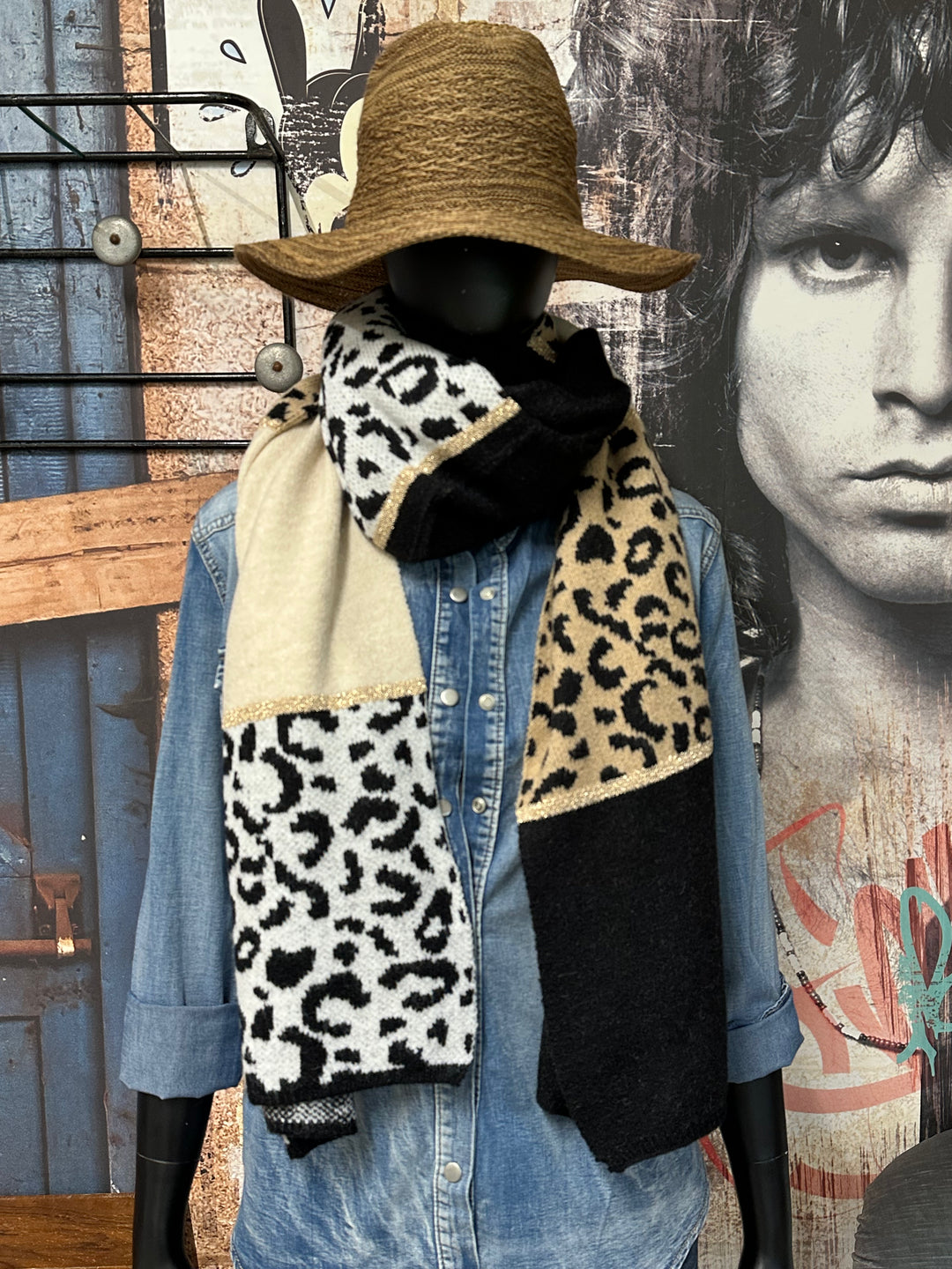 Écharpe "Léo & lurex doré"