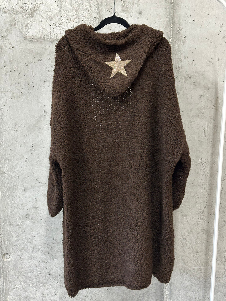 Gilet à capuche bouclette (40/46) MADE IN 🇮🇹