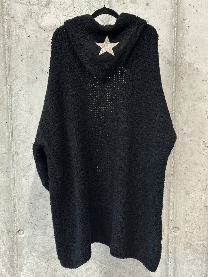 Gilet à capuche bouclette (40/46) MADE IN 🇮🇹