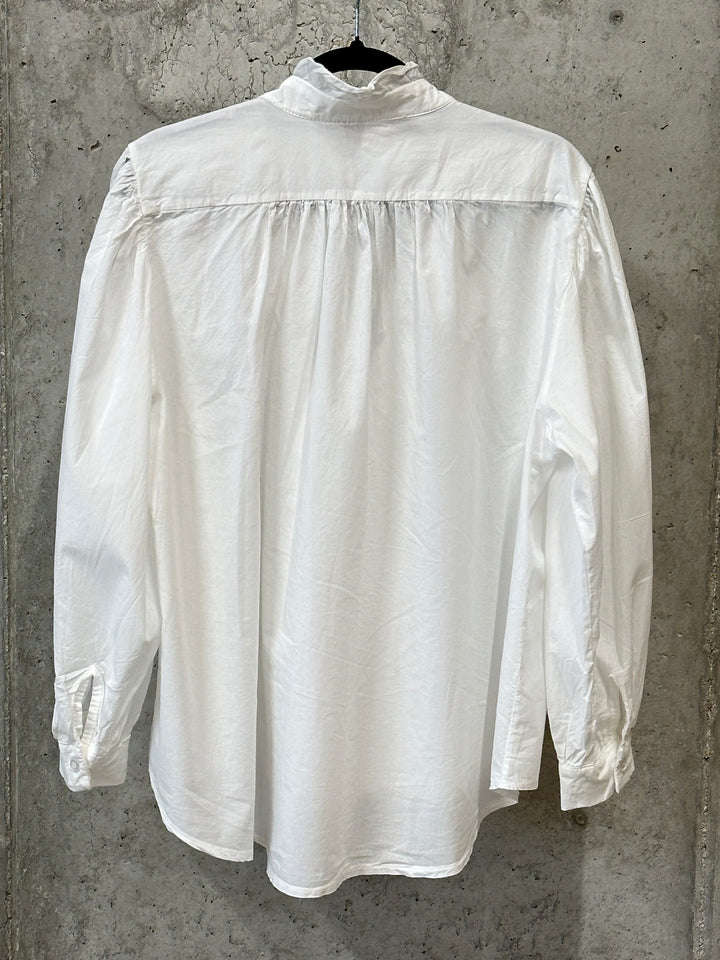 Chemisier blanc romantique à volants (38/42) MADE IN ITALY