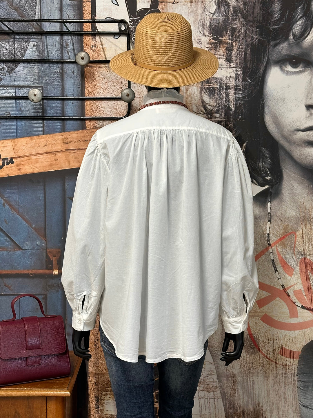 Chemisier blanc romantique à volants (38/42) MADE IN ITALY