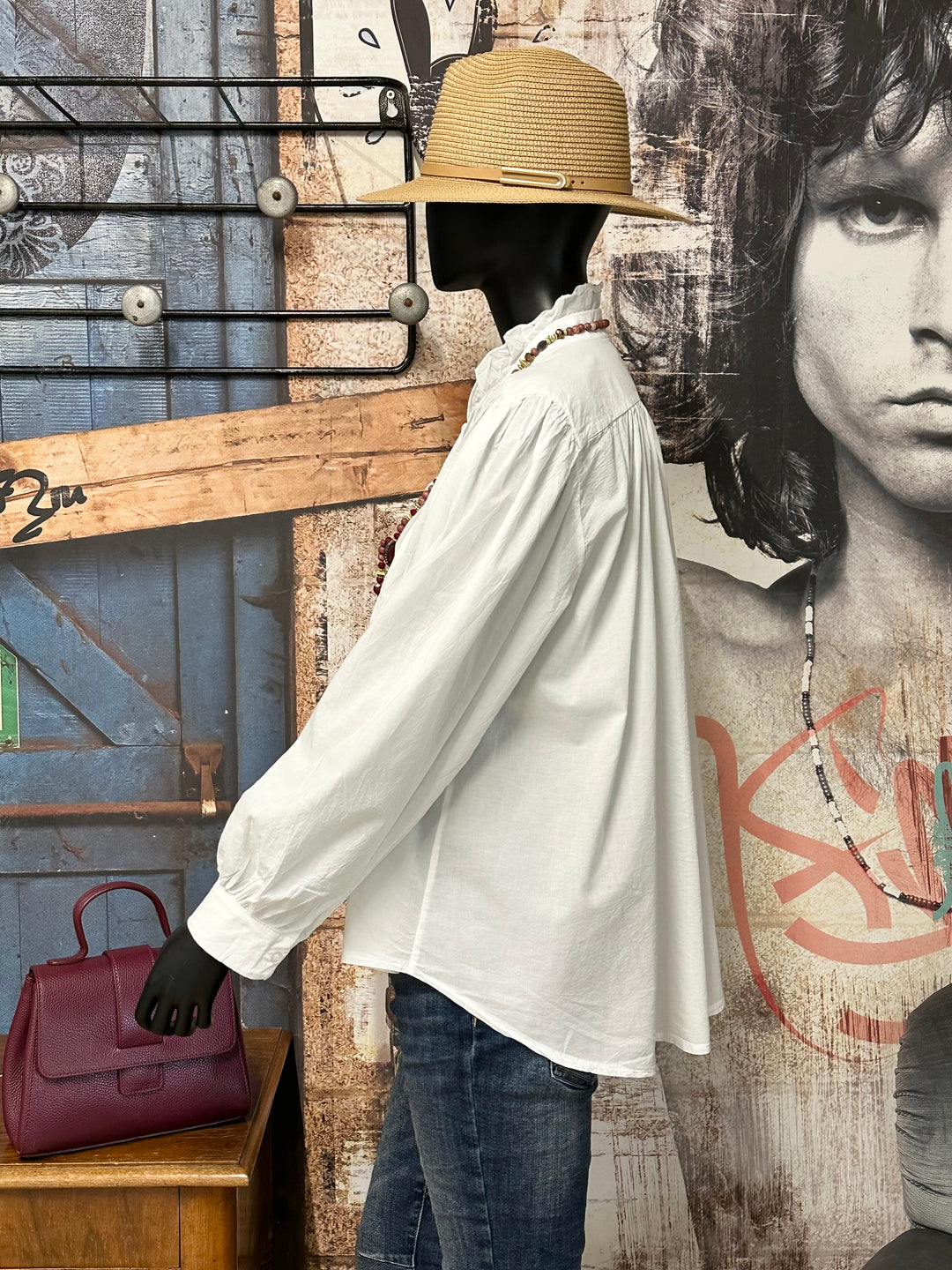 Chemisier blanc romantique à volants (38/42) MADE IN ITALY