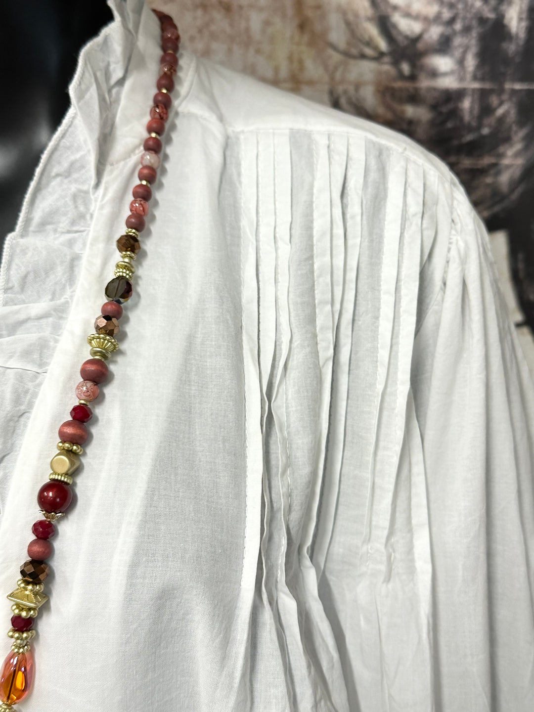 Chemisier blanc romantique à volants (38/42) MADE IN ITALY