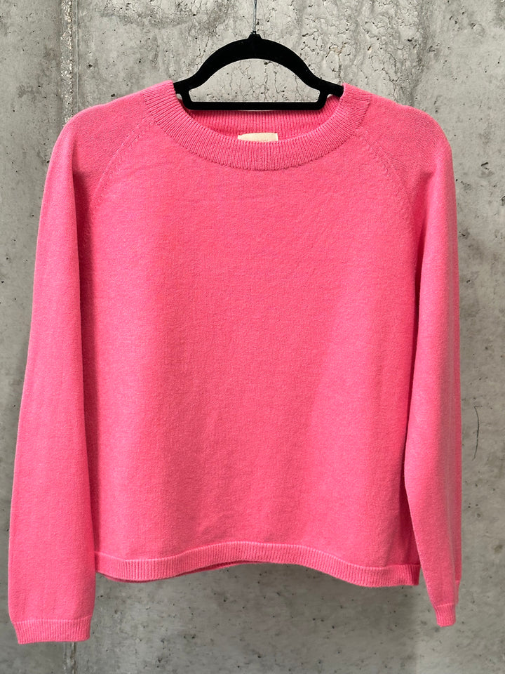 Petit pull court uni col rond (34/36) MADE IN ITALY