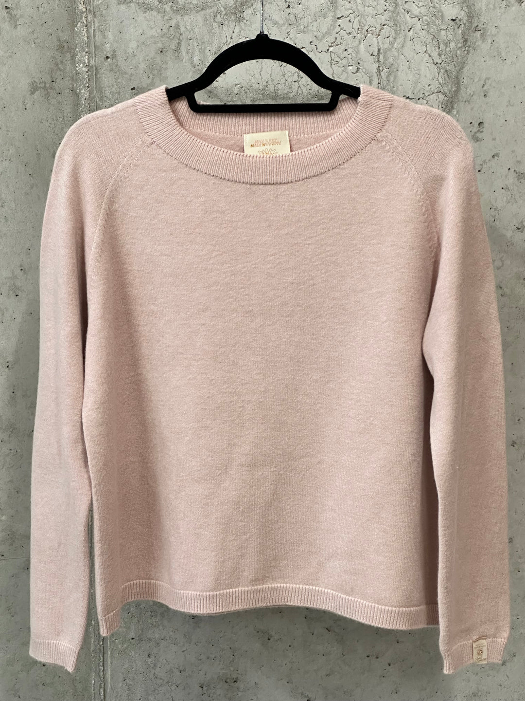 Petit pull court uni col rond (34/36) MADE IN ITALY