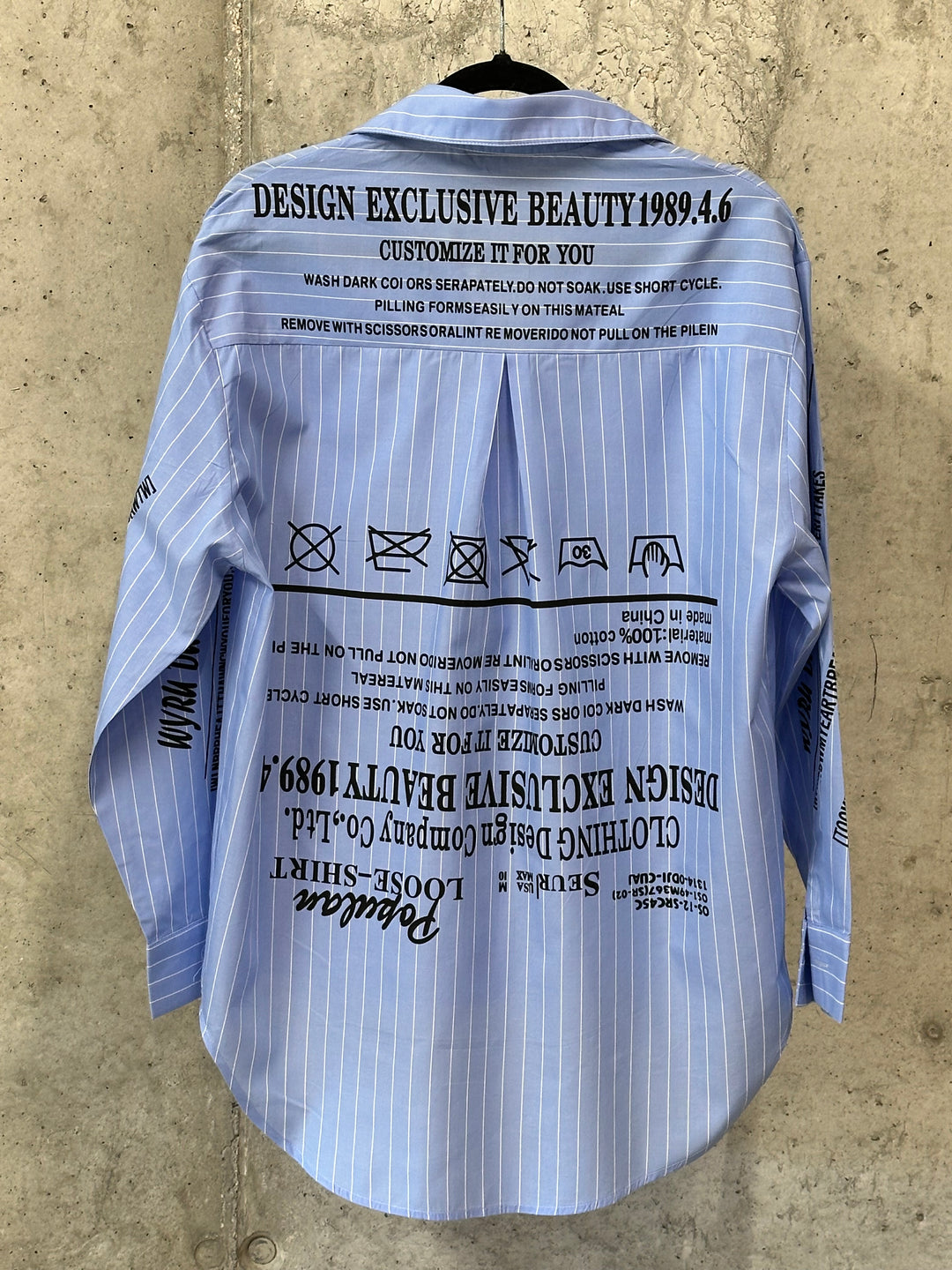 Chemisier "Prettygirl" Bleu & blanc (36/38) 100% coton MADE IN FRANCE