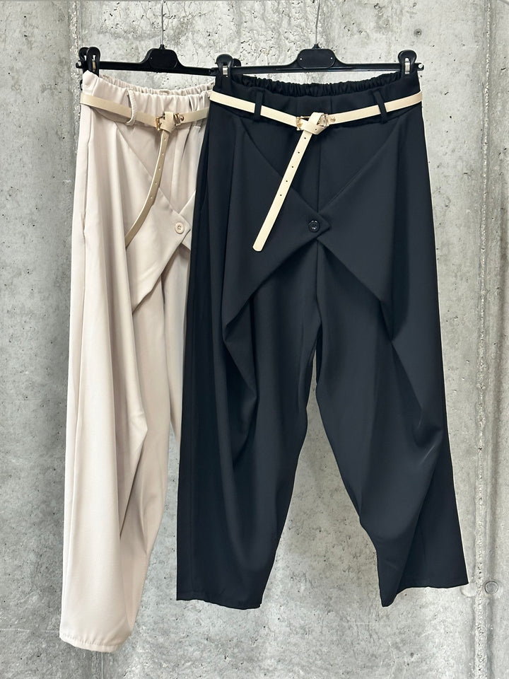 Pantalon Sarouel à pans croisés (38/42) MADE IN ITALY