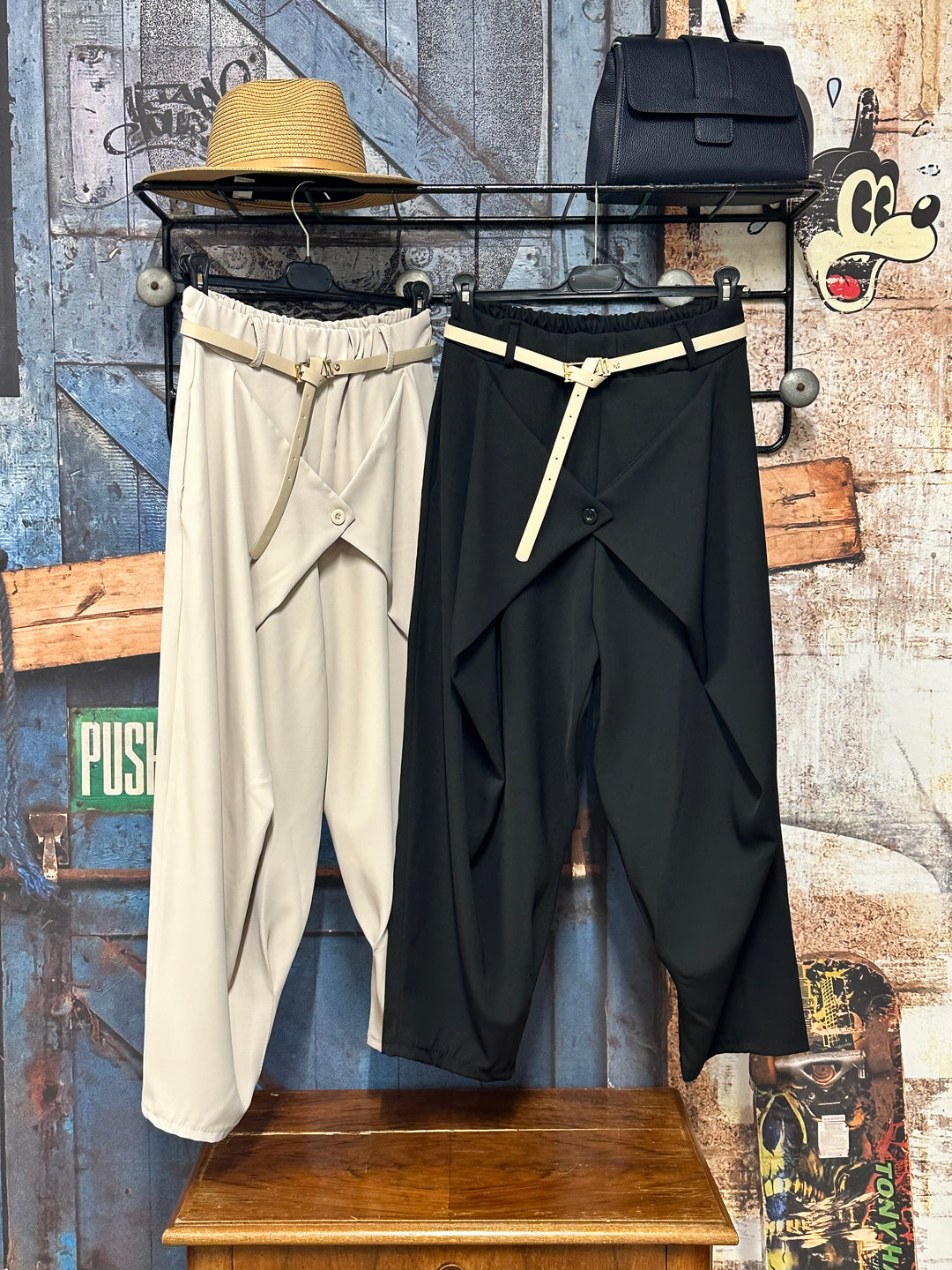 Pantalon Sarouel à pans croisés (38/42) MADE IN ITALY