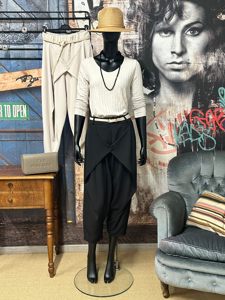 Pantalon Sarouel à pans croisés (38/42) MADE IN ITALY