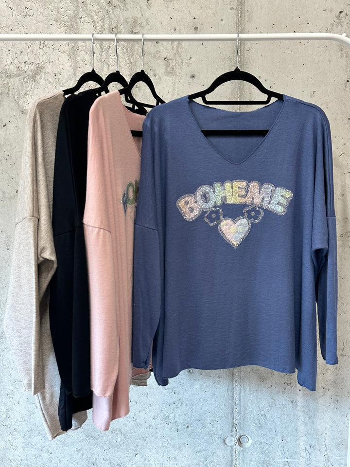 Pull col V "Bohème" (42/46) MADE IN ITALY