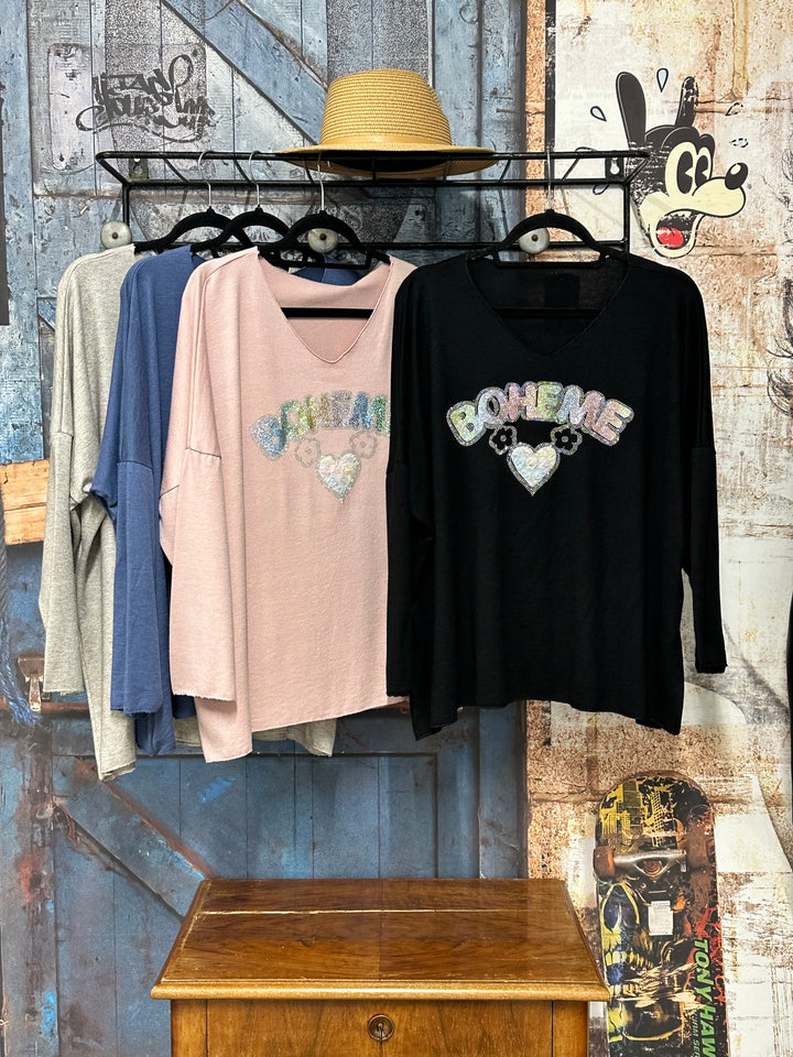 Pull col V "Bohème" (42/46) MADE IN ITALY