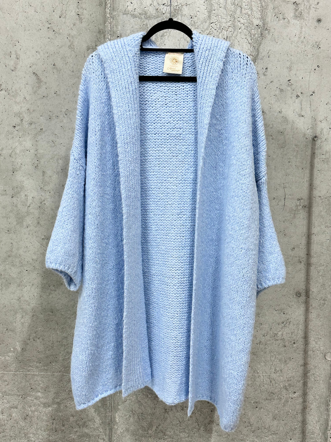 Gilet long à capuche en maille  (40/46) MADE IN ITALY