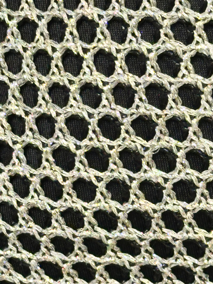 Sac banane maille dorée métallisée