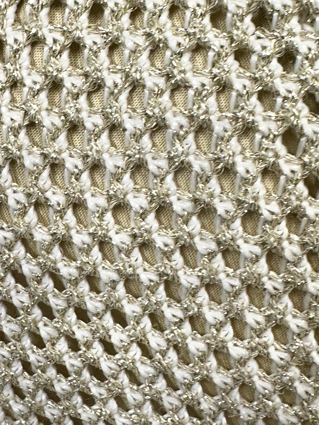 Sac banane maille dorée métallisée