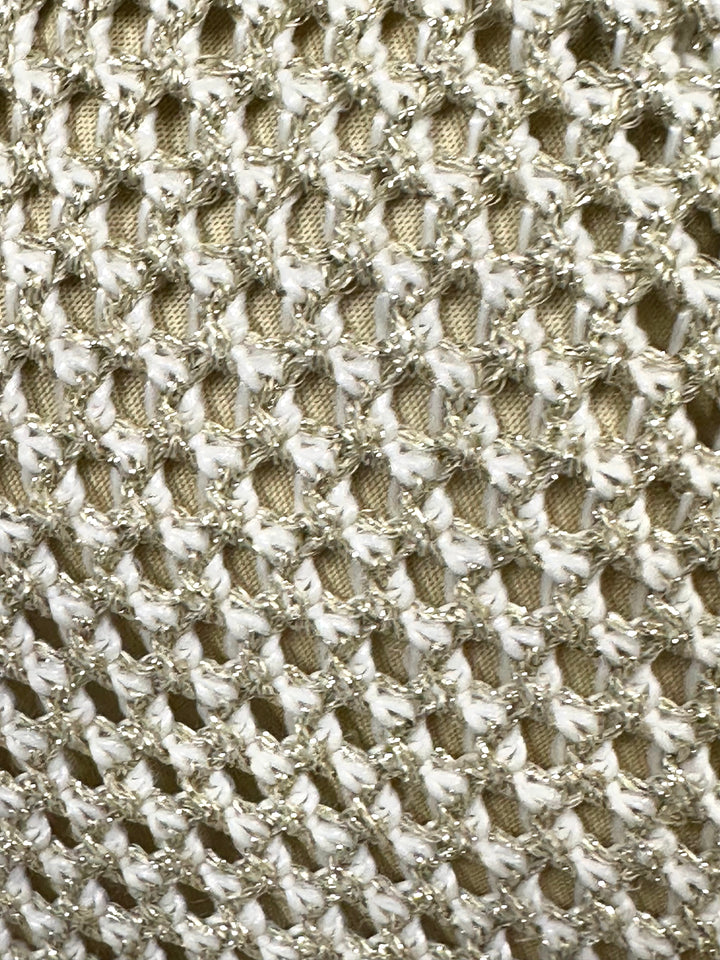 Sac banane maille dorée métallisée