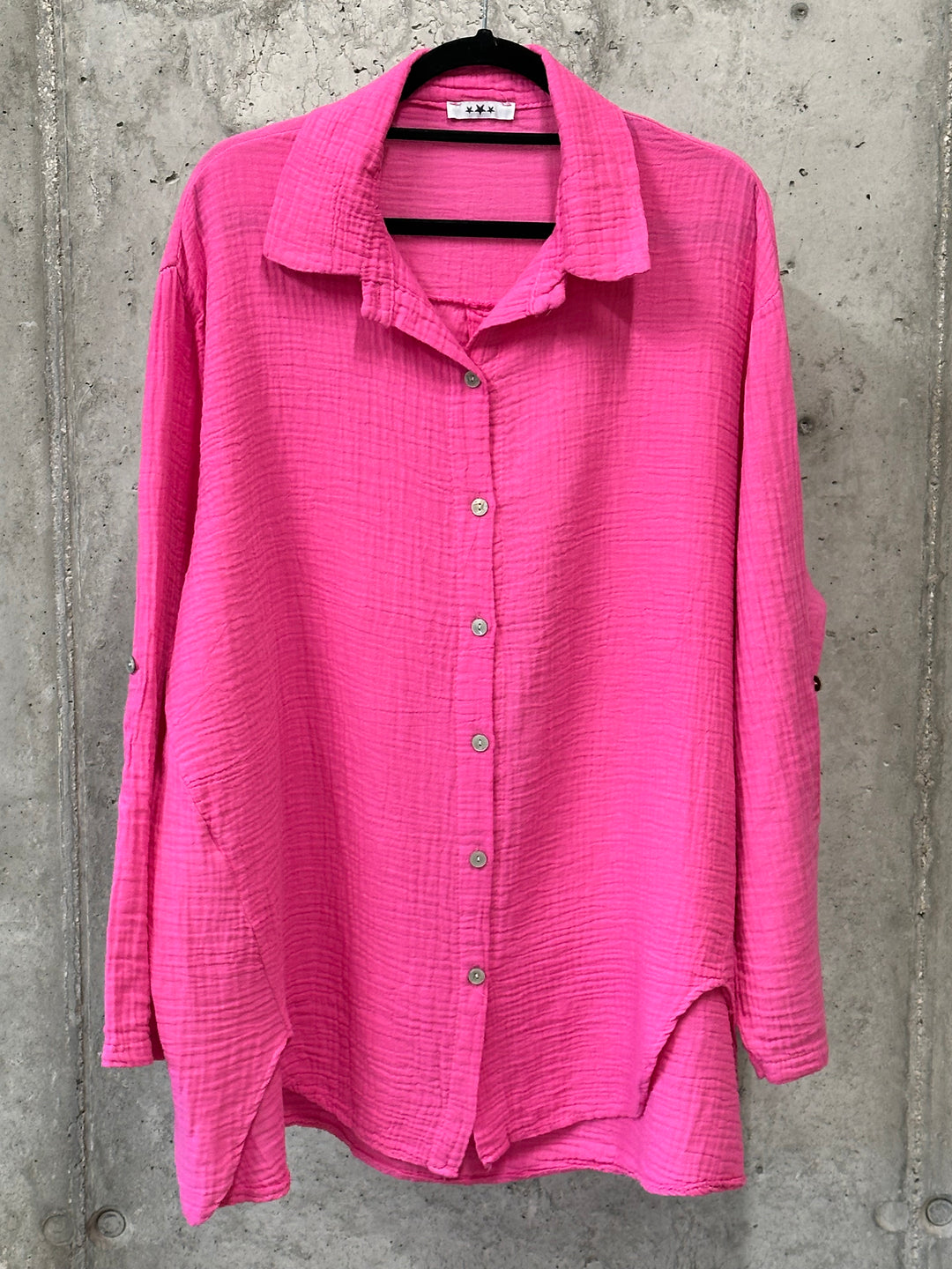 Tunique oversize en gaze de coton (42/48) MADE IN ITALY