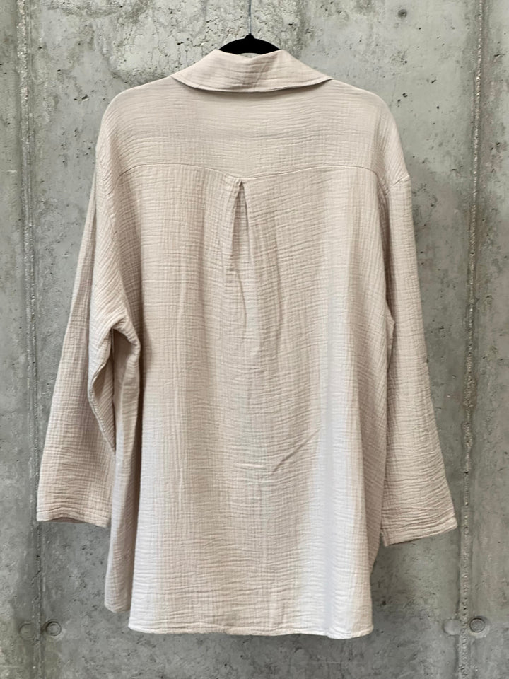 Tunique oversize en gaze de coton (42/48) MADE IN ITALY