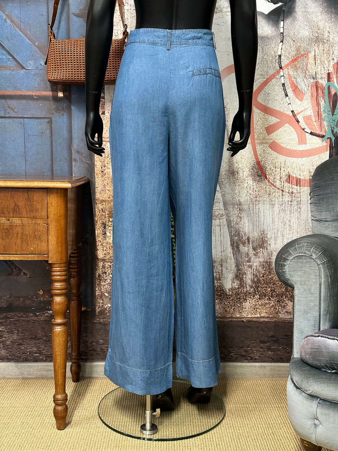 Ensemble 2 pièces "Bohème-chic" en denim clair (38 ➡️ 42)