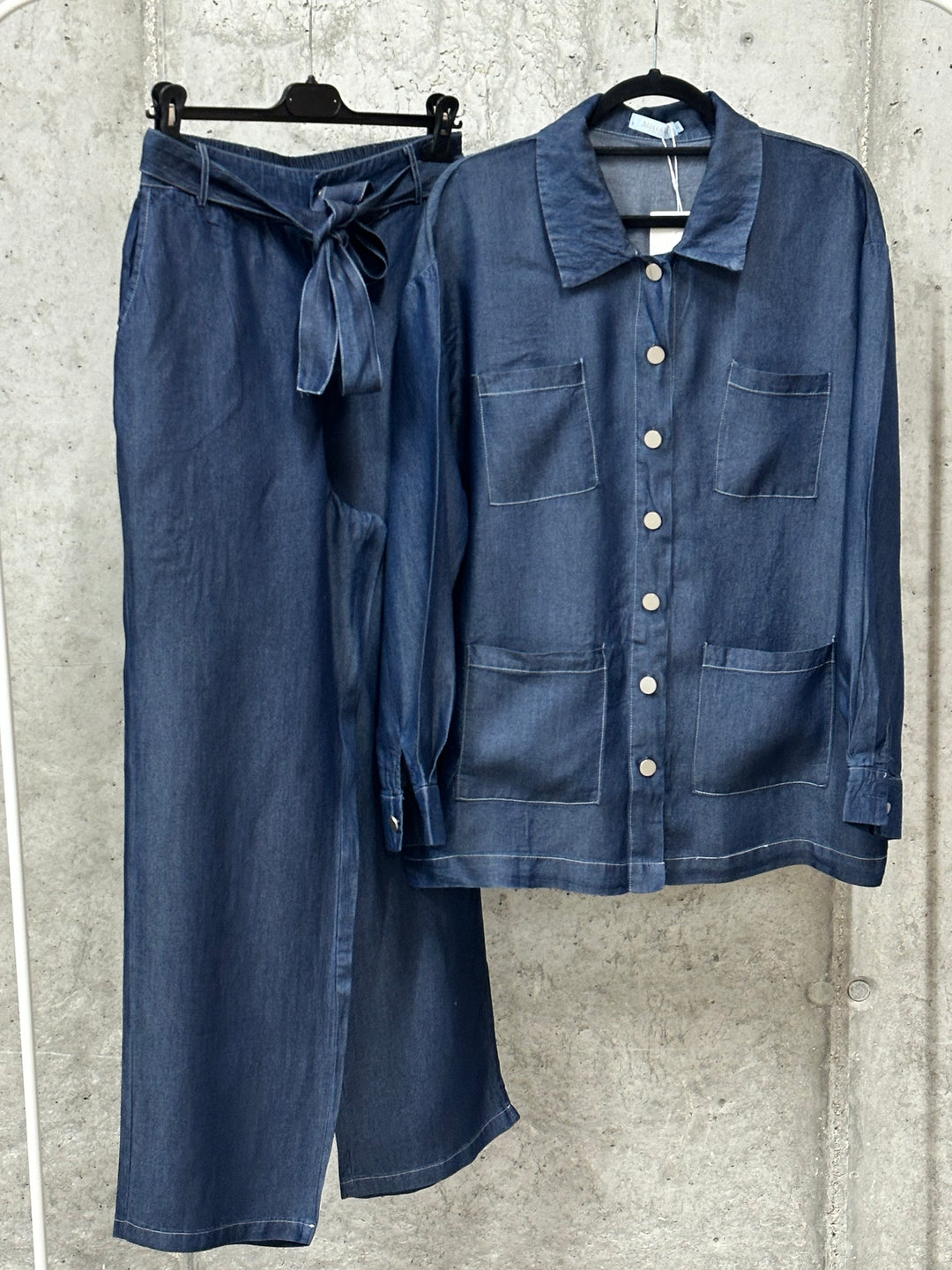 Ensemble 2 pièces "élégant & structuré" en denim brut (38 ➡️ 44)