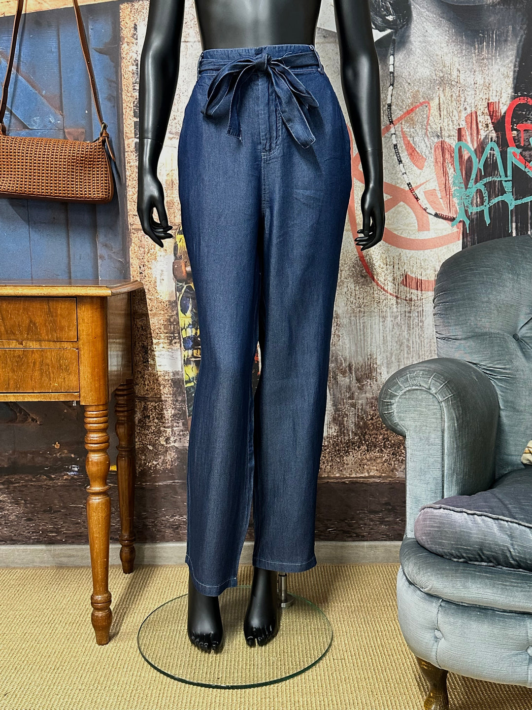 Ensemble 2 pièces "élégant & structuré" en denim brut (38 ➡️ 44)