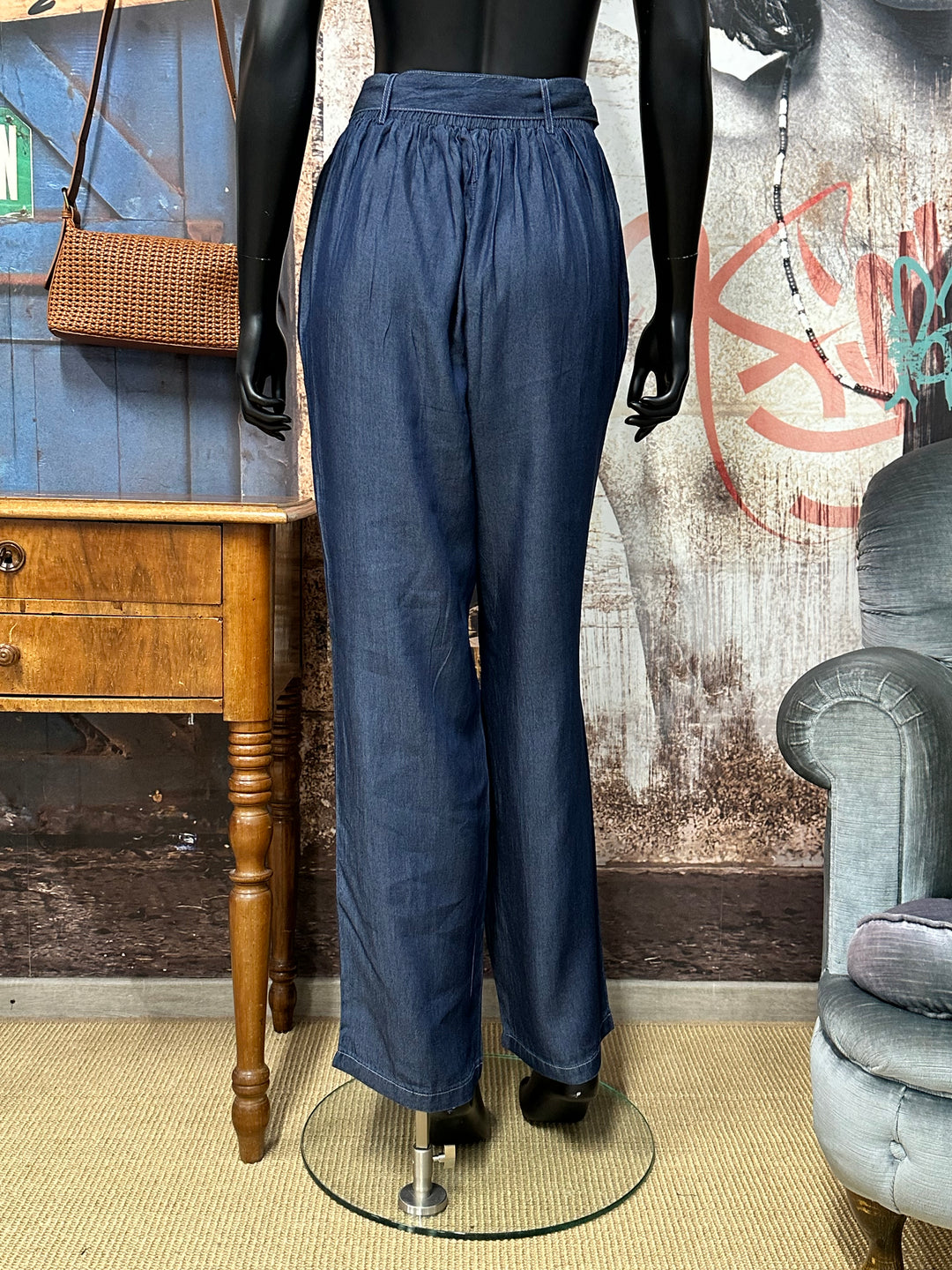 Ensemble 2 pièces "élégant & structuré" en denim brut (38 ➡️ 44)