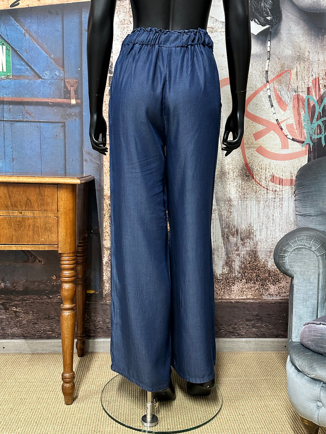 Pantalon taille élastique large & fluide (36/38) MADE IN ITALY