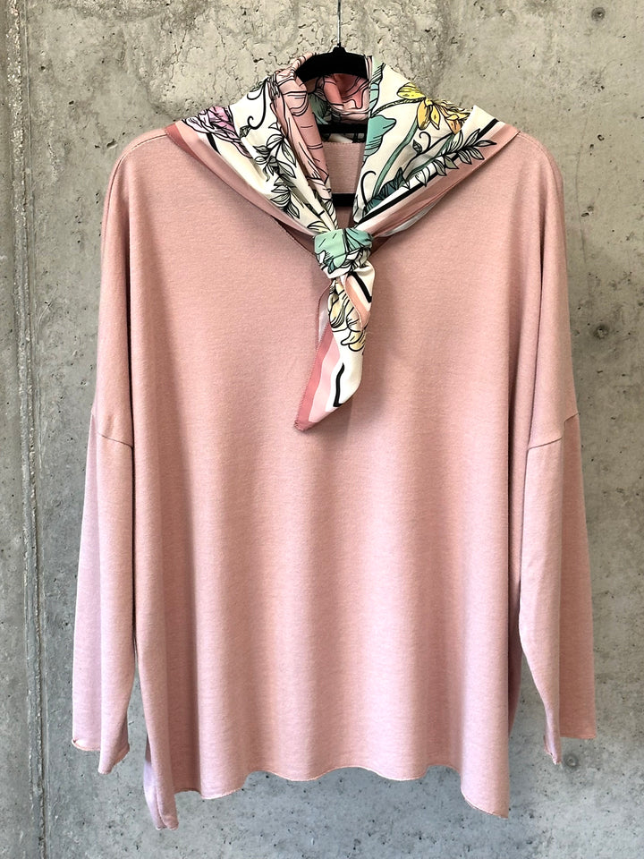 Pull uni oversize & foulard assorti (42/48) MADE IN ITALY