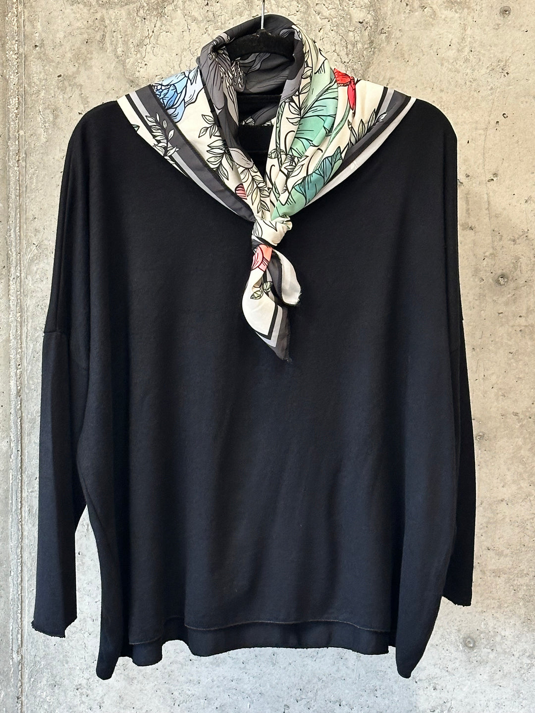 Pull uni oversize & foulard assorti (42/48) MADE IN ITALY