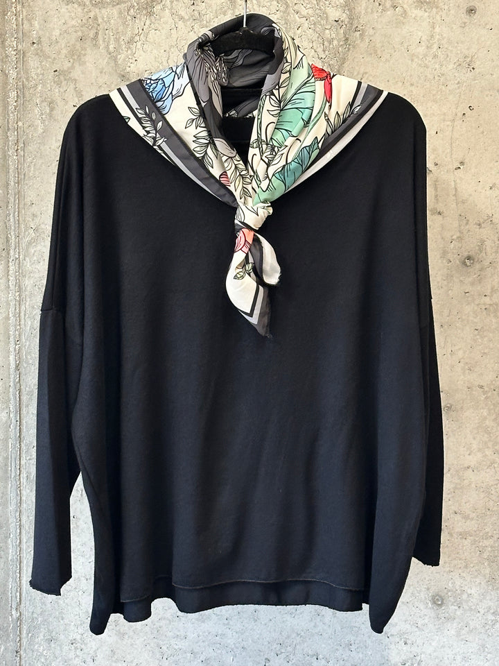 Pull uni oversize & foulard assorti (42/48) MADE IN ITALY